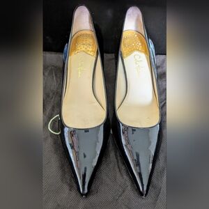 Cole Haan Black Patent Leather Women's Shoes With Nike Air. Size 8.5 B